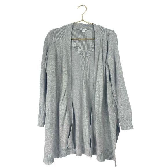 Olivia Warren‎ Women Gray Open Cardigan Sweater Size LG 421 - Picture 1 of 5